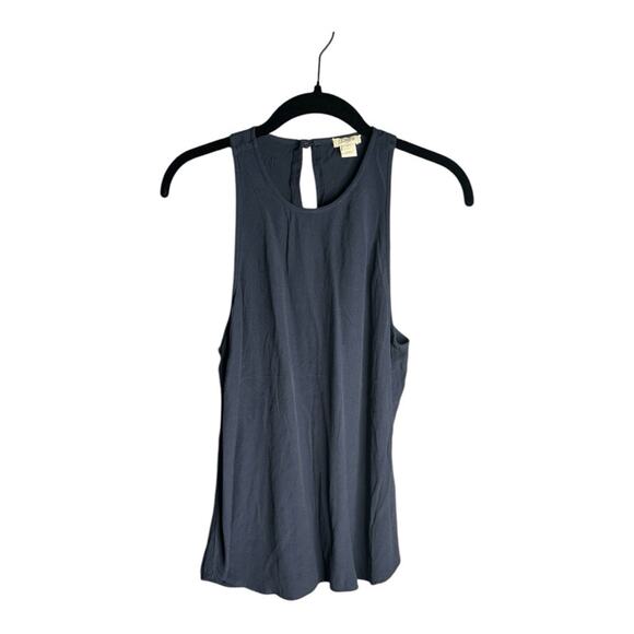 J. Crew Navy Blue Sleeveless Blouse Small Back Cutout Size 6 - Picture 1 of 6
